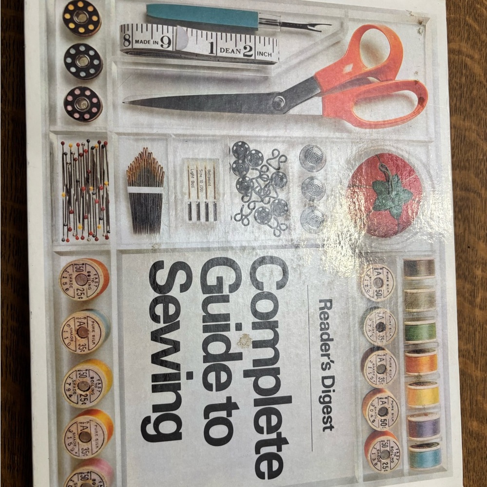 Reader's Digest Complete Guide to Sewing book, great condition, vintage